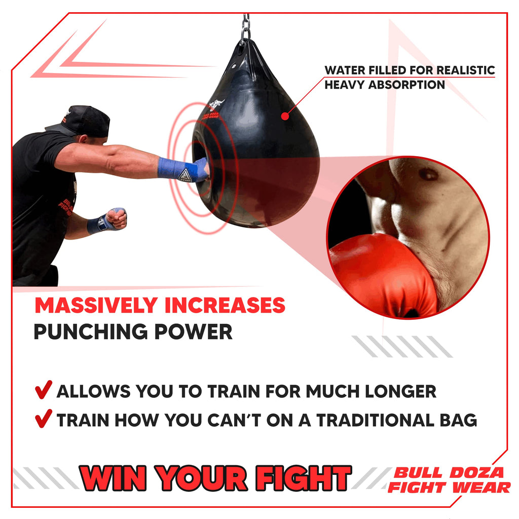 Bull Doza Fight Wear Pro Water Punch Bag - Heavy Duty Vinyl - 14kg