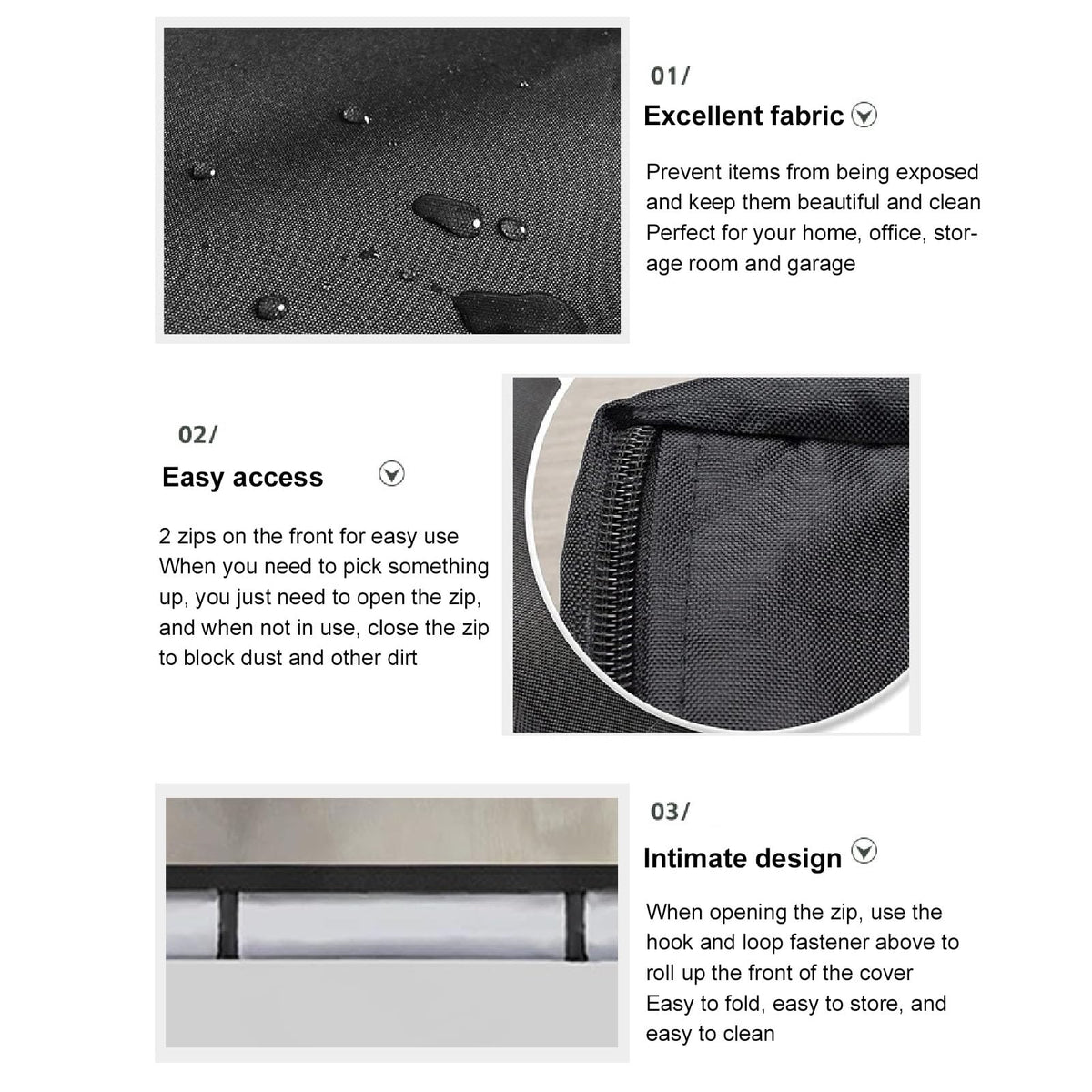 LICAEVEY Water Proof Shelf Cover, 210D Silver Coated Oxford Fabric Duty Dust Proof Storage Wire Rack Covers - image 4