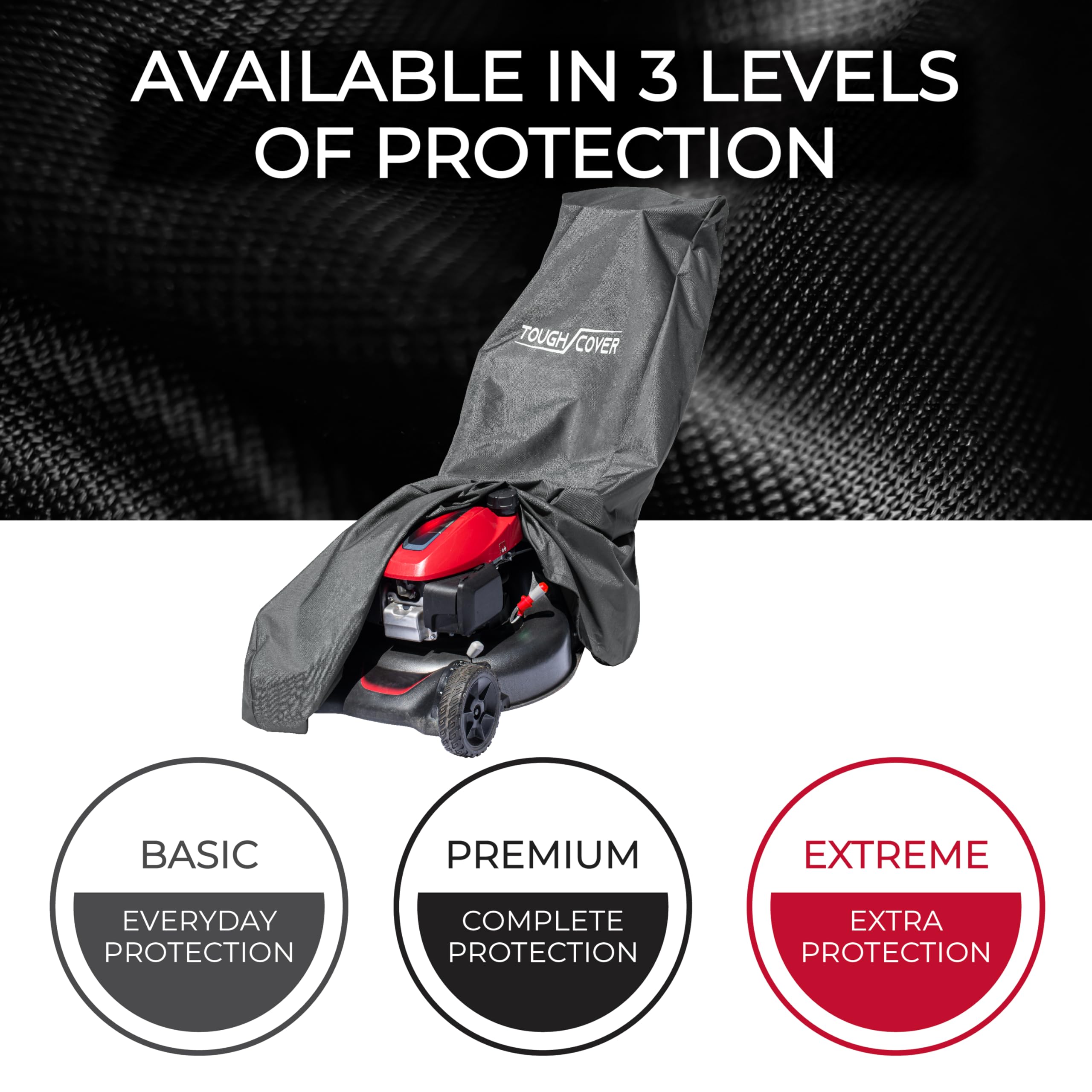 Tough Cover Lawn Mower Cover | 600D Marine Grade Waterproof Universal Fit