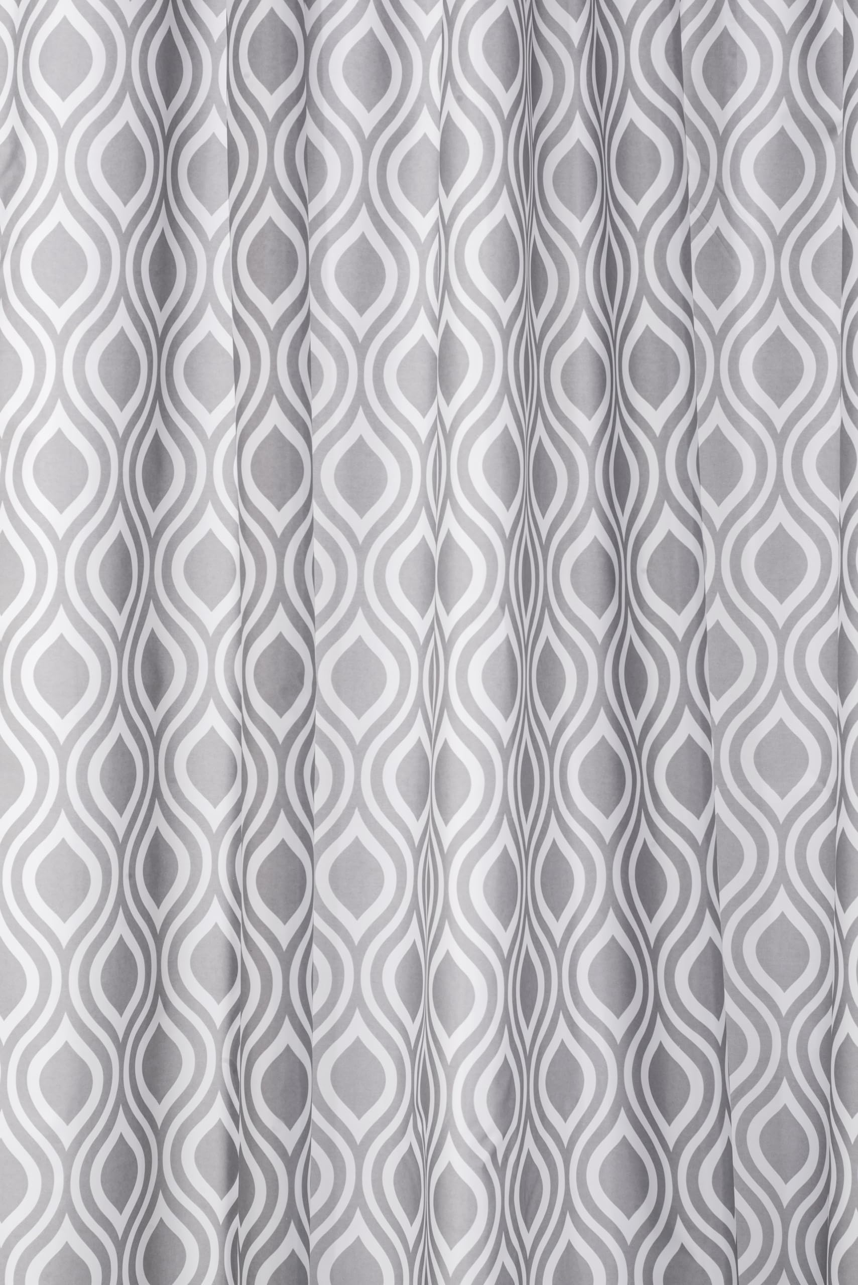 Croydex Grey Medallion Shower Curtain | Anti-Microbial Polyester