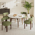 COLAMY Wooden Dining Chairs Set of 4, Fabric Chairs for Dining Room with Open Curved Backrest and Thick Seat Cushion - image 1