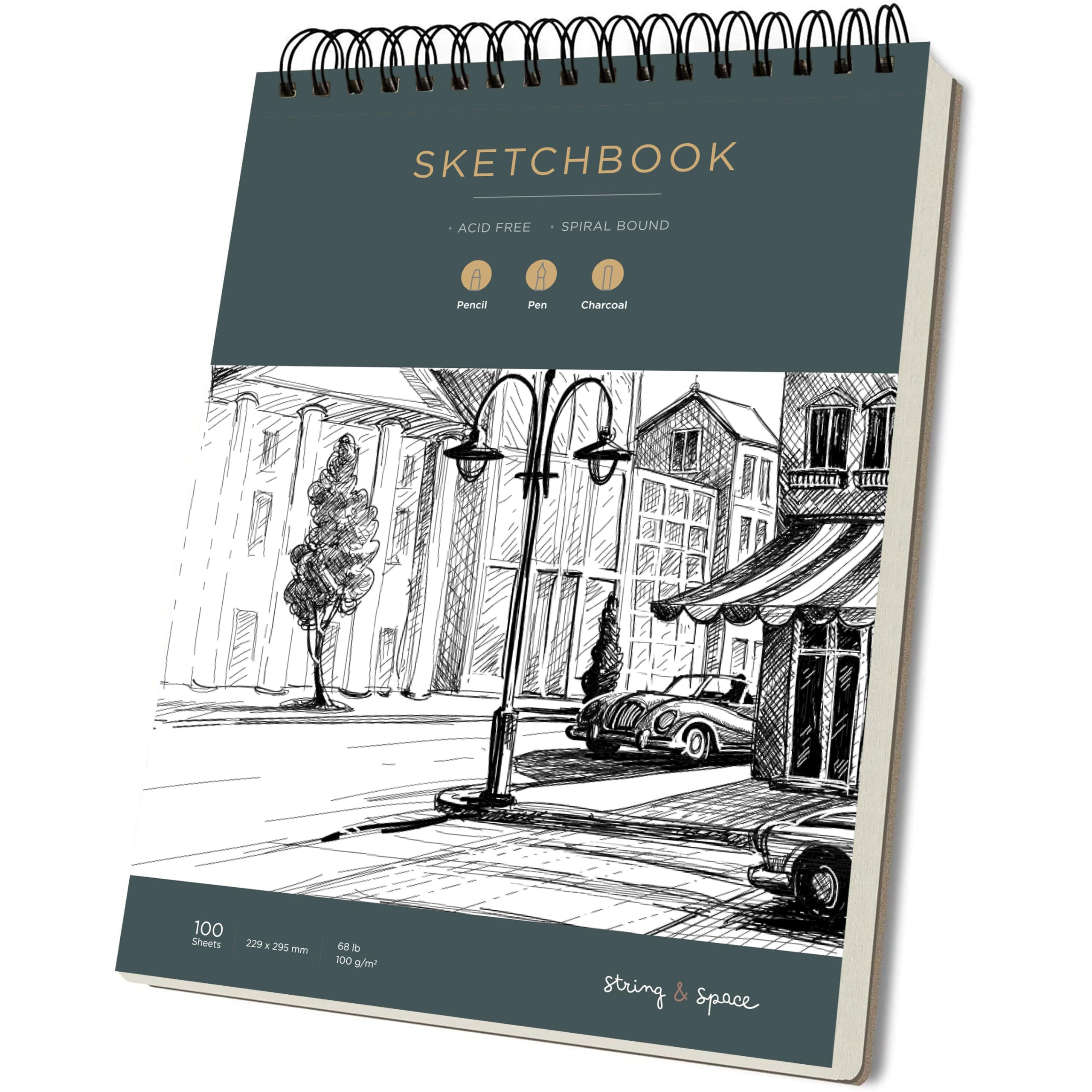 Jolof Store A4 Sketchbook – 100gsm Spiral Bound Acid-Free Drawing Pad