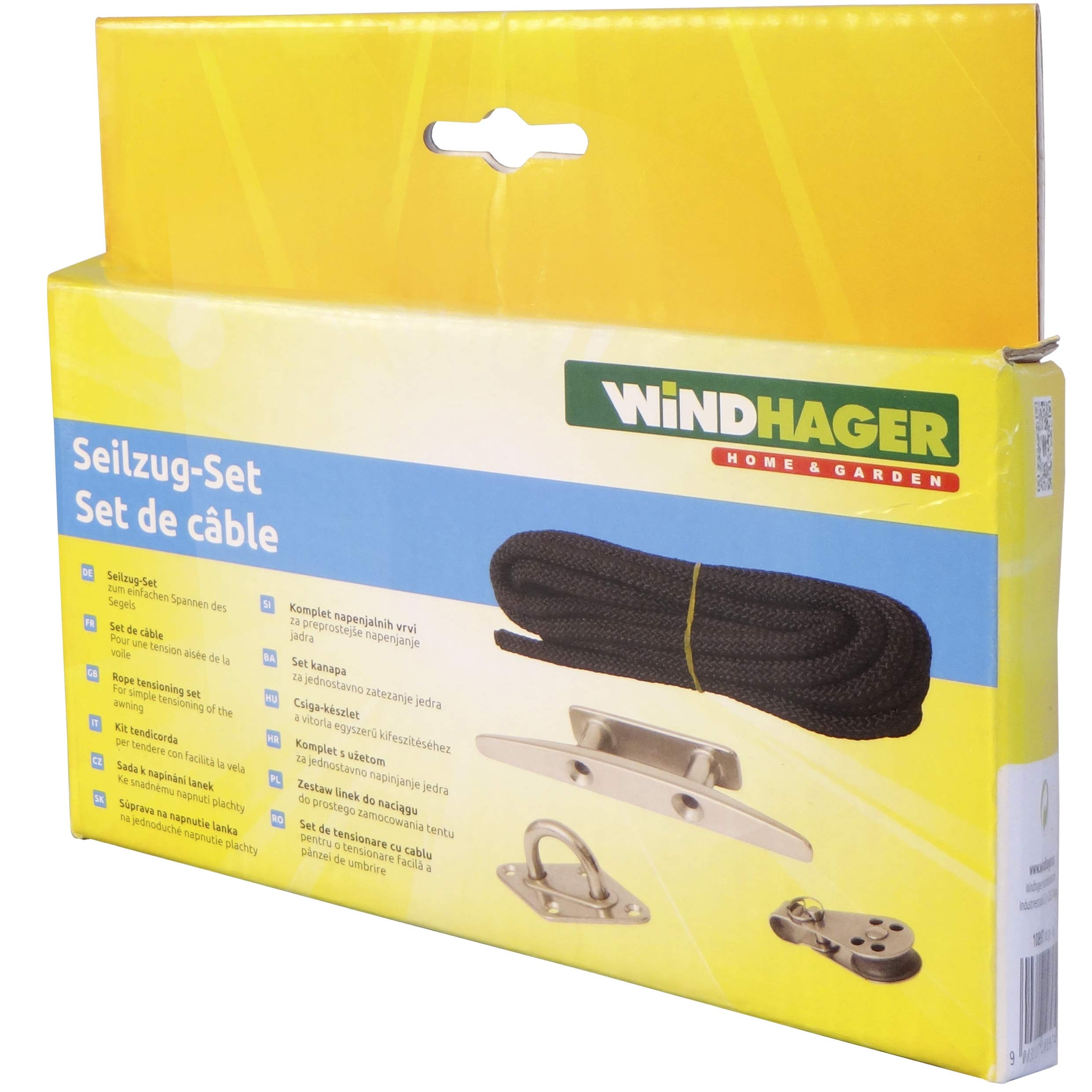 Windhager Stainless Steel Rope-Pull Set for Sun Sails |