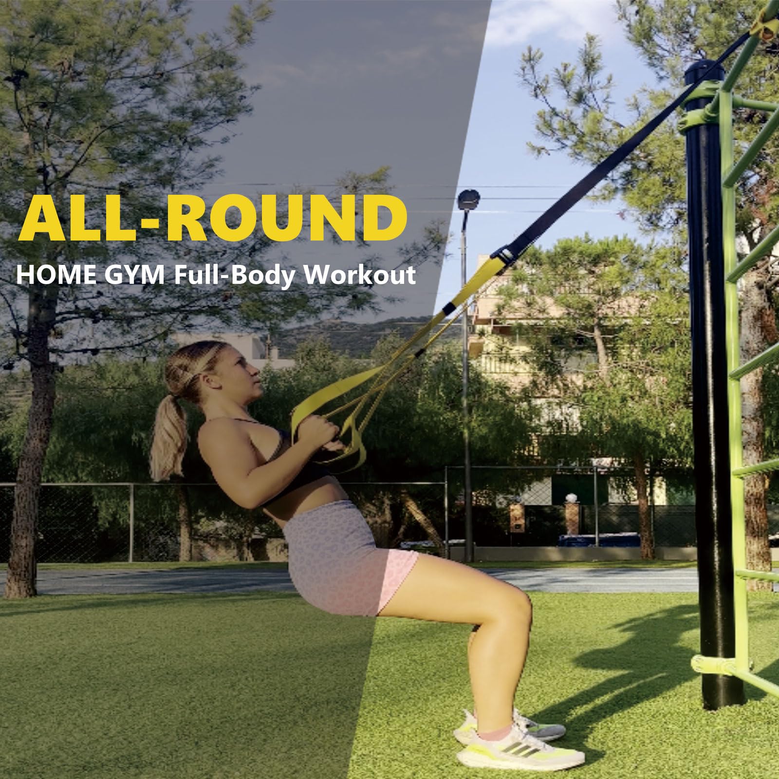 FITKIT Bodyweight Training Kit | Home Resistance Straps - Yellow