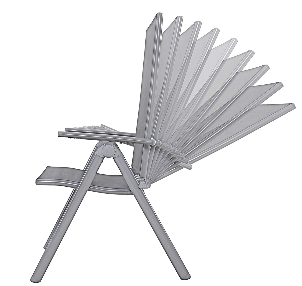 Chicreat 80510 High-Back Folding Camping Chair | Adjustable Aluminium