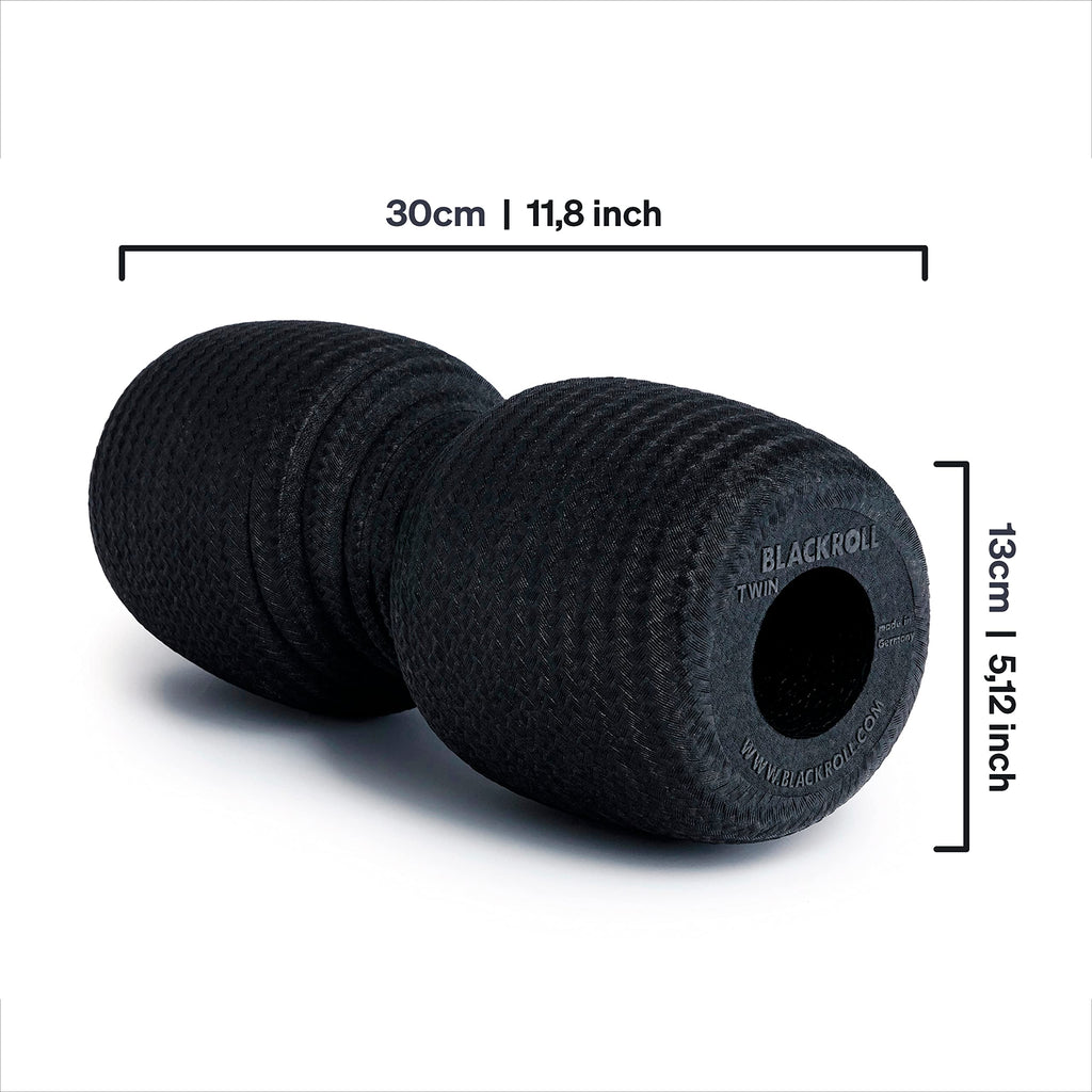 BLACKROLL Twin Fascia Roller – 30cm Massage Roller for Back & Spine