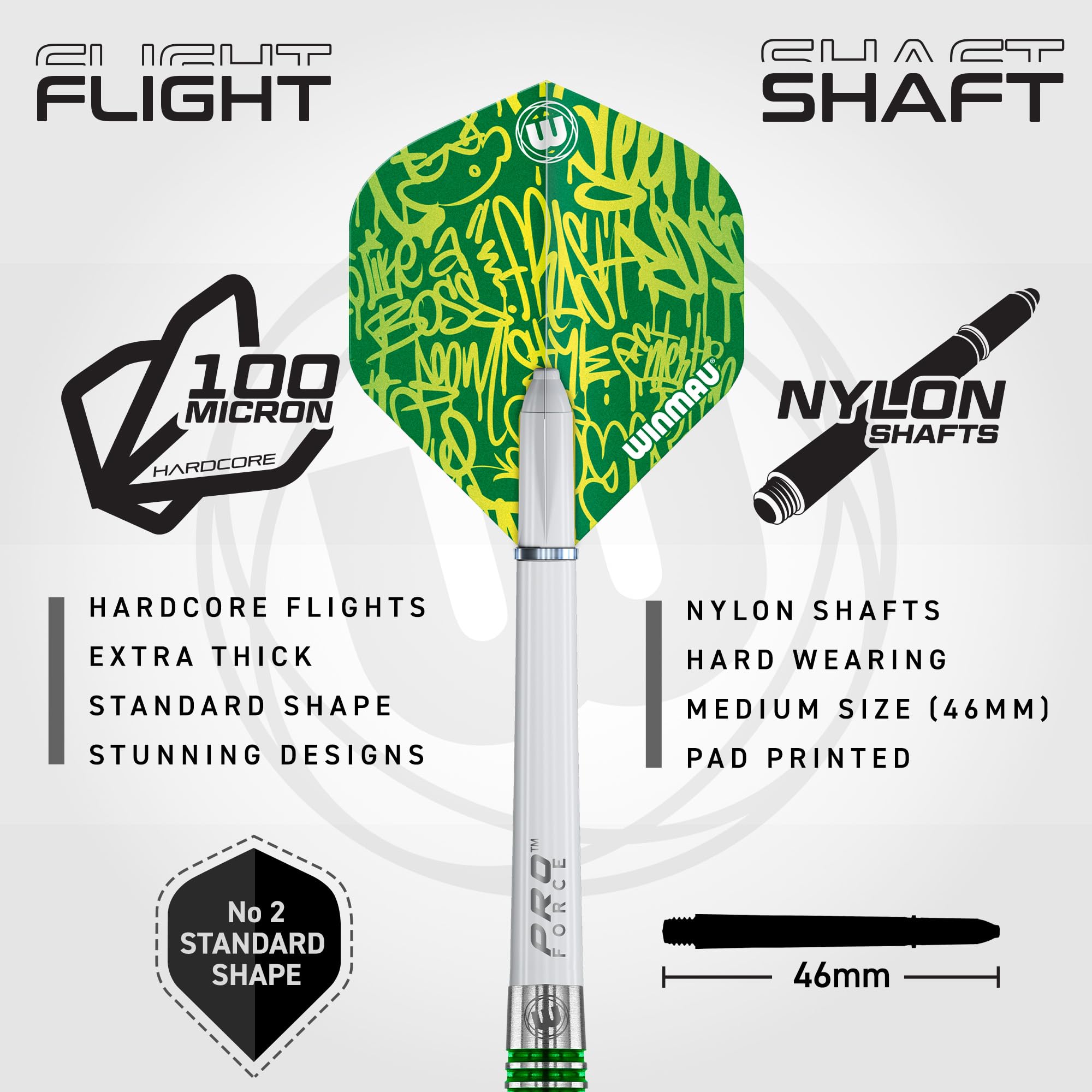 Winmau Advance 500 Series 90% Tungsten Steeltip Darts - Green 22g