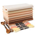 ZAIONE Soft Felt Fabric Sheets - 7Pcs Skin Tones Polyester DIY Craft Set