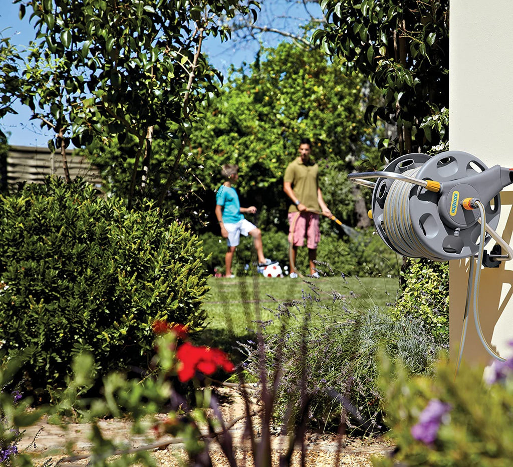 Hozelock 60m 2-in-1 Hose Reel – Wall Mounted or Free-Standing