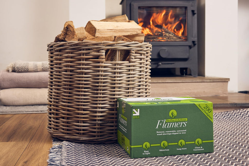 Flamers Natural Fire Lighters - 800 Pack Eco Wood Wool Firestarters
