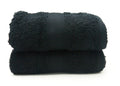 Lex's Linens Black Hand Towels - 100% Combed Cotton 500GSM - 2 Pack