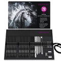 HIFORNY 28-Piece Sketching Drawing Pencil Set with Canvas Roll-Up Case