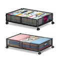 Jolof Store Metal Underbed Storage Box with Wheels | Foldable Organizer