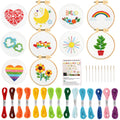 Pllieay 10 PCS Cross Stitch Kits for Kids & Beginners – Embroidery Starter Set