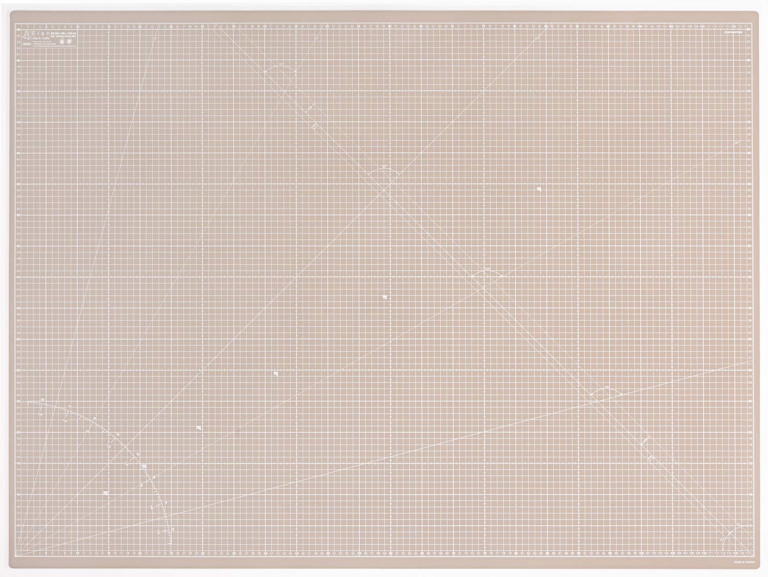 Elan A0 Self Healing Cutting Mat | 120x90cm 5-Ply Craft Board - Black/Taupe