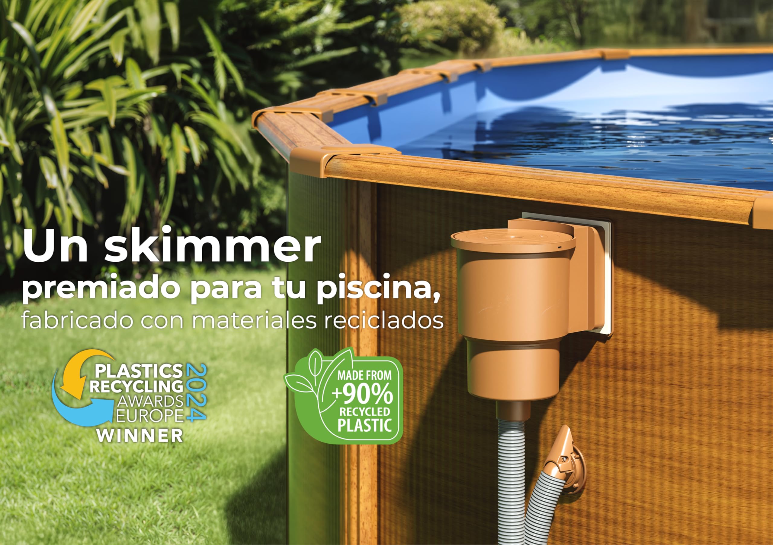 GRE Pool Skimmer Cone Head Replacement - 3/4" x 14.1 cm, Brown