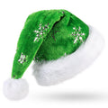 CITÉTOILE Green Sequin Santa Hat – Luxury Velour Christmas Hat for Adults