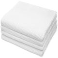 Cotton Craft Waffle Weave Bath Towels – 4 Pack Luxury Spa Set, White