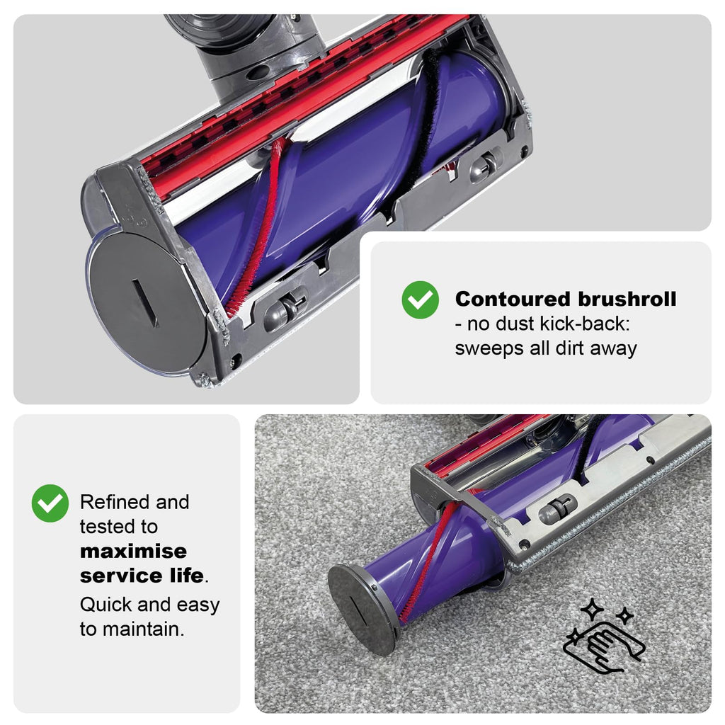 Spares2go High Torque Brush Head for Dyson V7 V8 V10 V11 V15 SV12 SV14