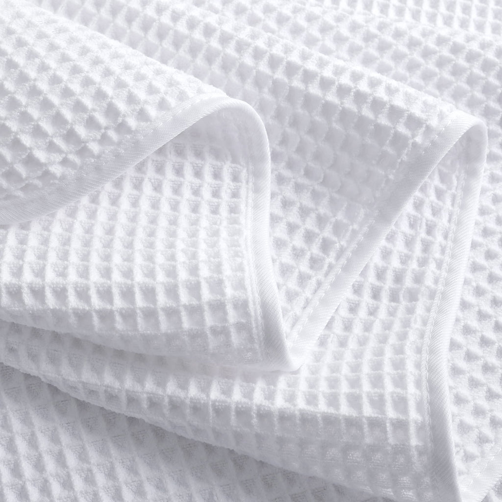 Polyte Microfibre Bath Towels | Oversize Waffle Weave Quick Dry, 4 Pack