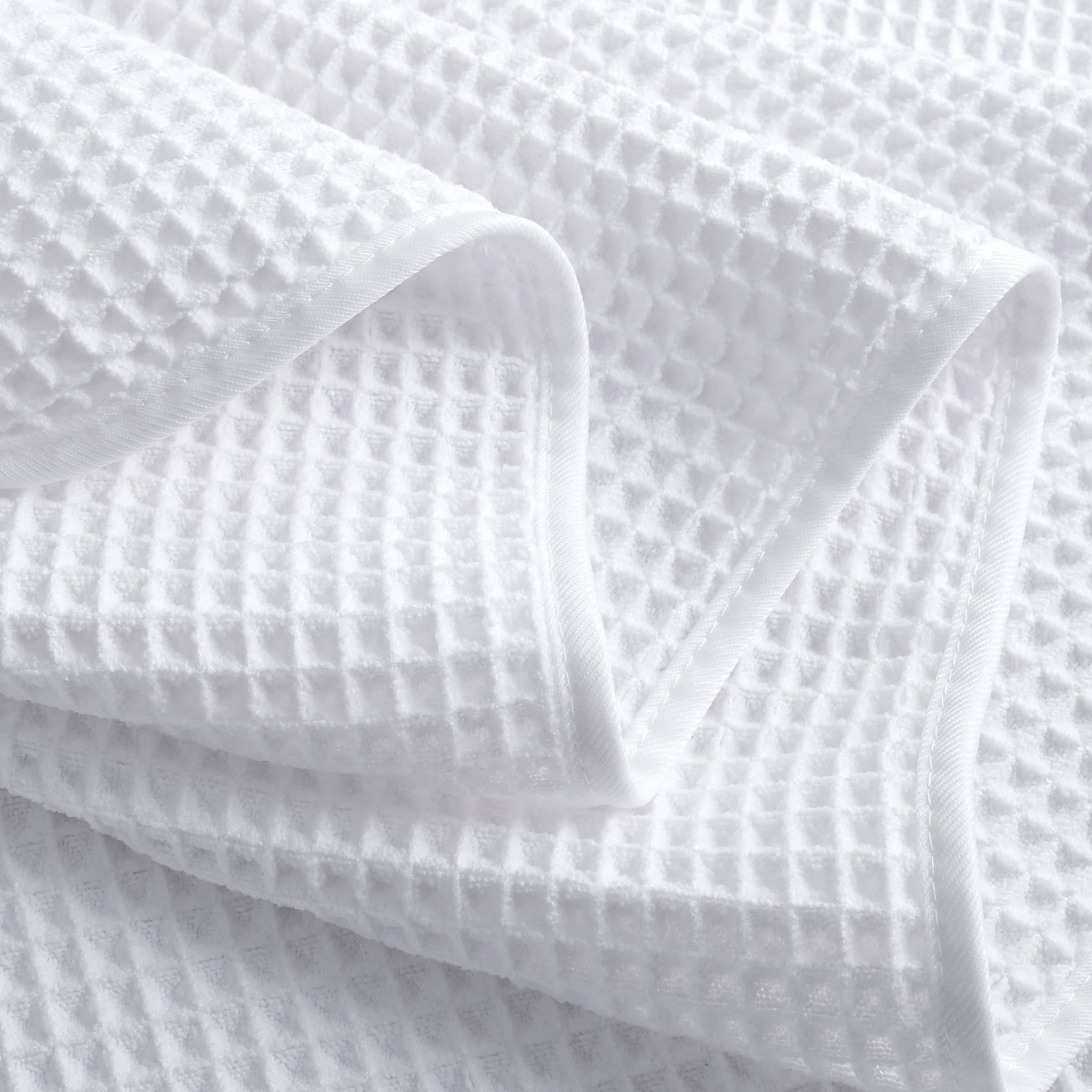Polyte Microfibre Bath Towels | Oversize Waffle Weave Quick Dry, 4 Pack