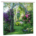 Morning Glory Purple Floral Waterproof Polyester Shower Curtain
