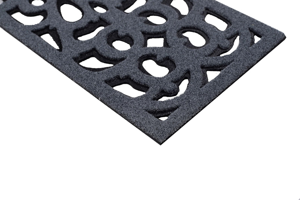 Nicoman Victorian Narrow Doormat – Recycled Rubber Outdoor Mat (4 Pack)