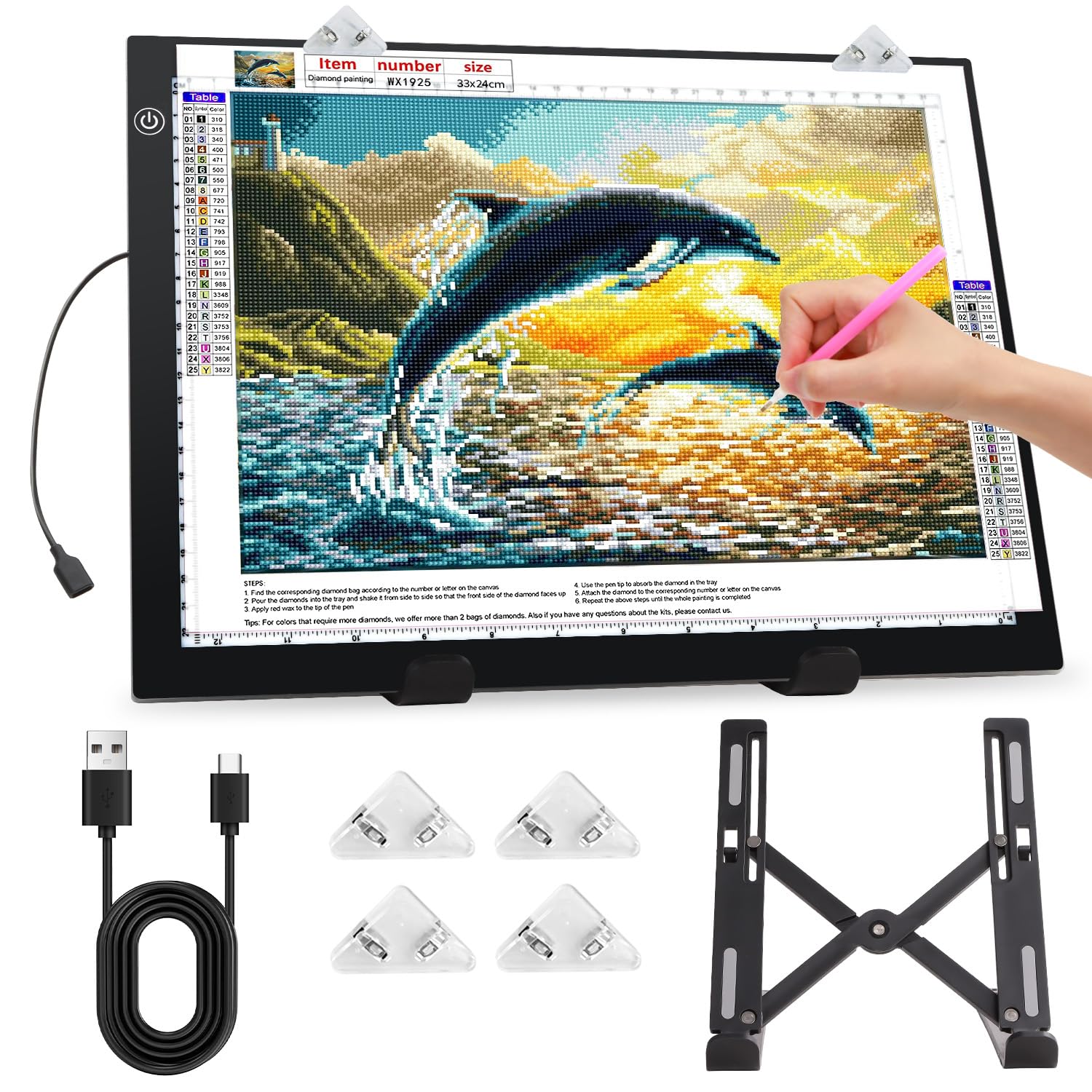 Zocelight A4 Ultra Thin Light Pad | 3-Level Dimming LED Light Box with Stand