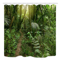 JOOCAR Tropical Jungle Shower Curtain | Waterproof Fabric Decor