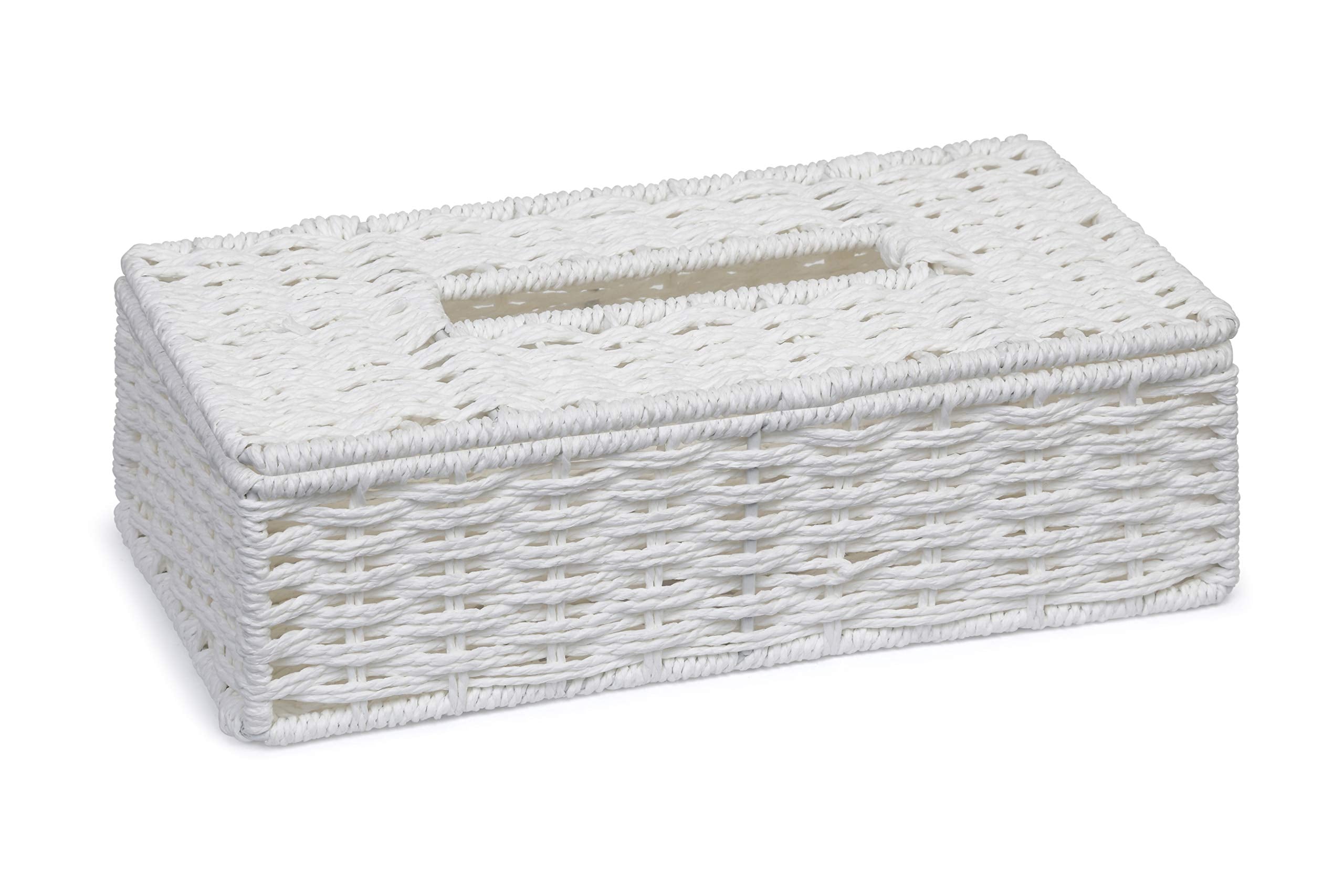 Arpan White Paper Rope Rectangular Tissue Holder Box – Eco-Friendly