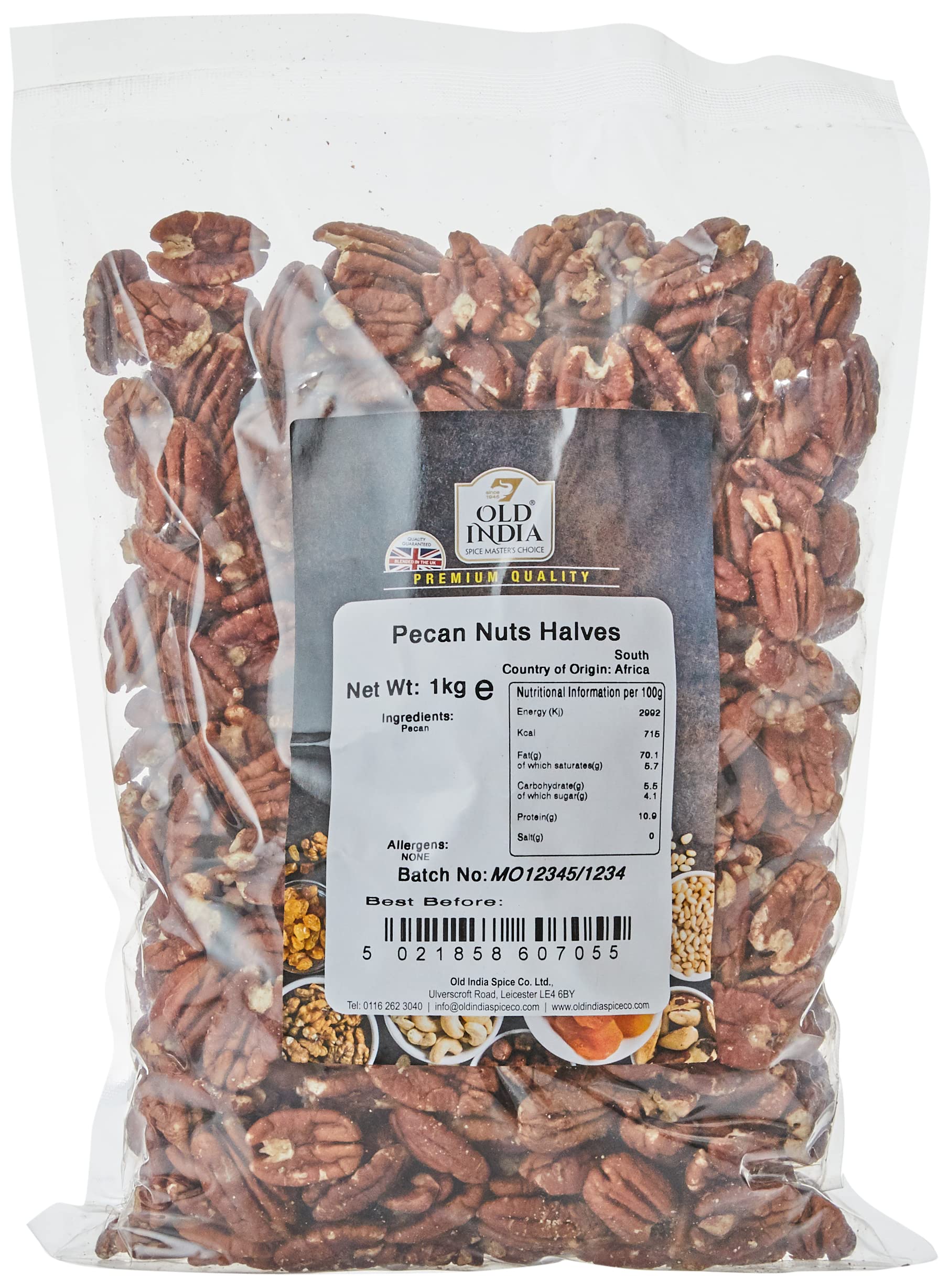 Old India Pecan Nuts Halves 1kg – Raw Bulk Baking & Healthy Snacks