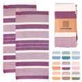 MOMOMUS 2-Pack XL Cotton Fouta Beach Towels - Violet, 90x180cm