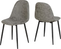 Seconique Athens Dining Chair Set of 2 in Grey Pu - image 1