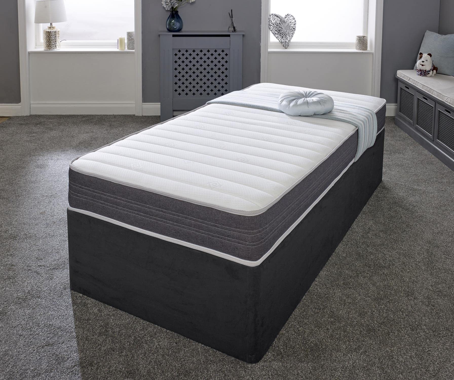 Extreme Comfort Sirocco Hybrid Memory Foam Mattress – 3ft Single Grey