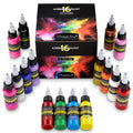 Magicfly Acrylic Airbrush Paint Set - 16 Colors Ready to Spray
