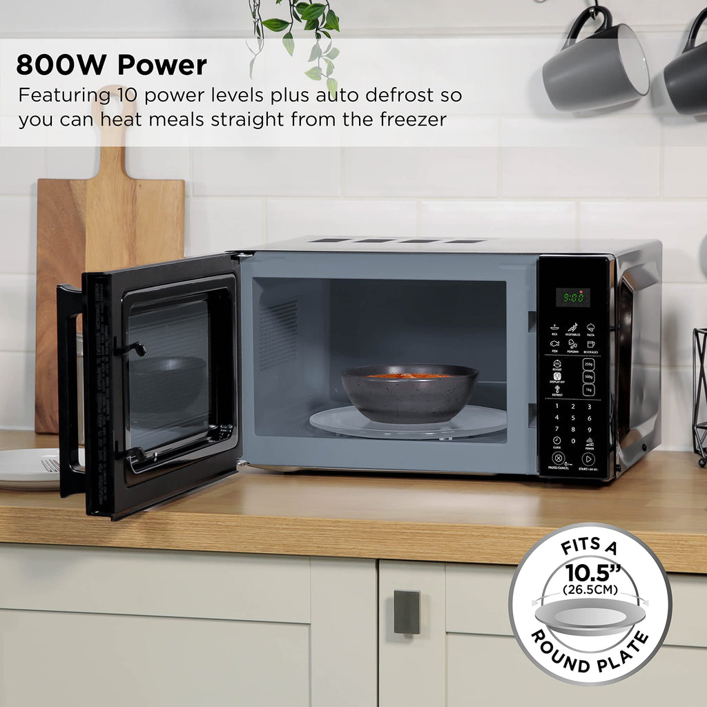 Russell Hobbs RHMT2004B 20L Digital Solo Microwave | 800W Touch Control