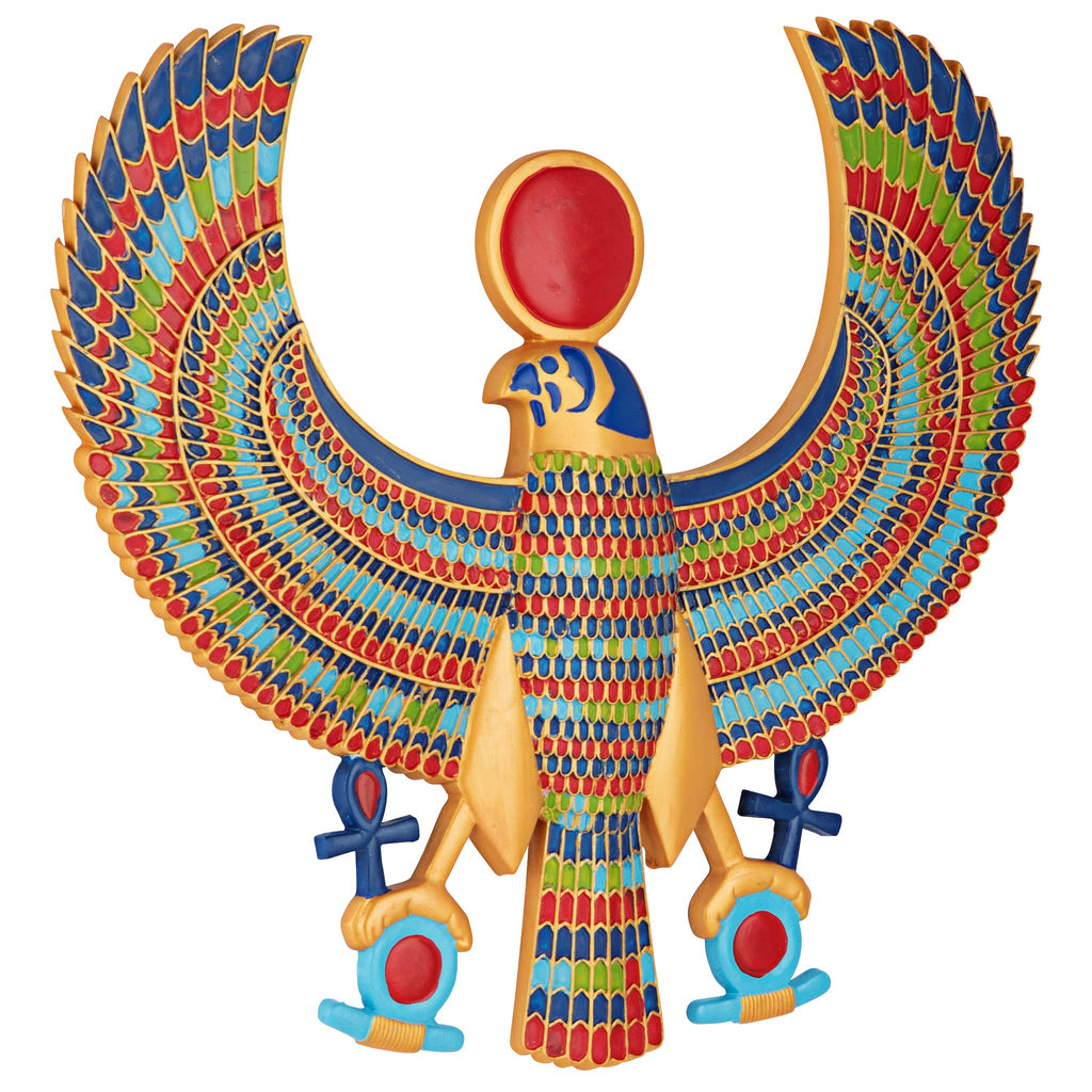 Design Toscano Horus Egyptian Wall Plaque – 15 Inch Hand-Painted Resin