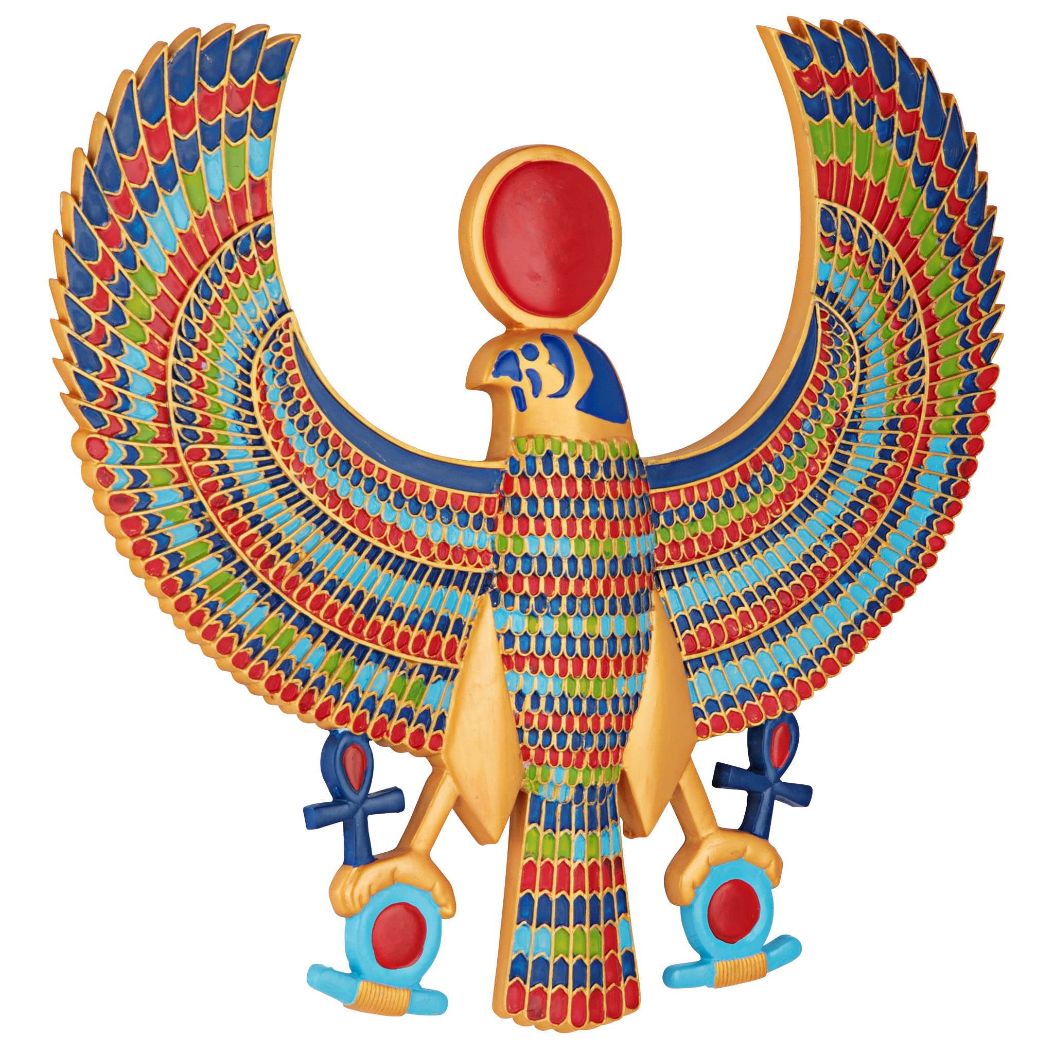 Design Toscano Horus Egyptian Wall Plaque – 15 Inch Hand-Painted Resin