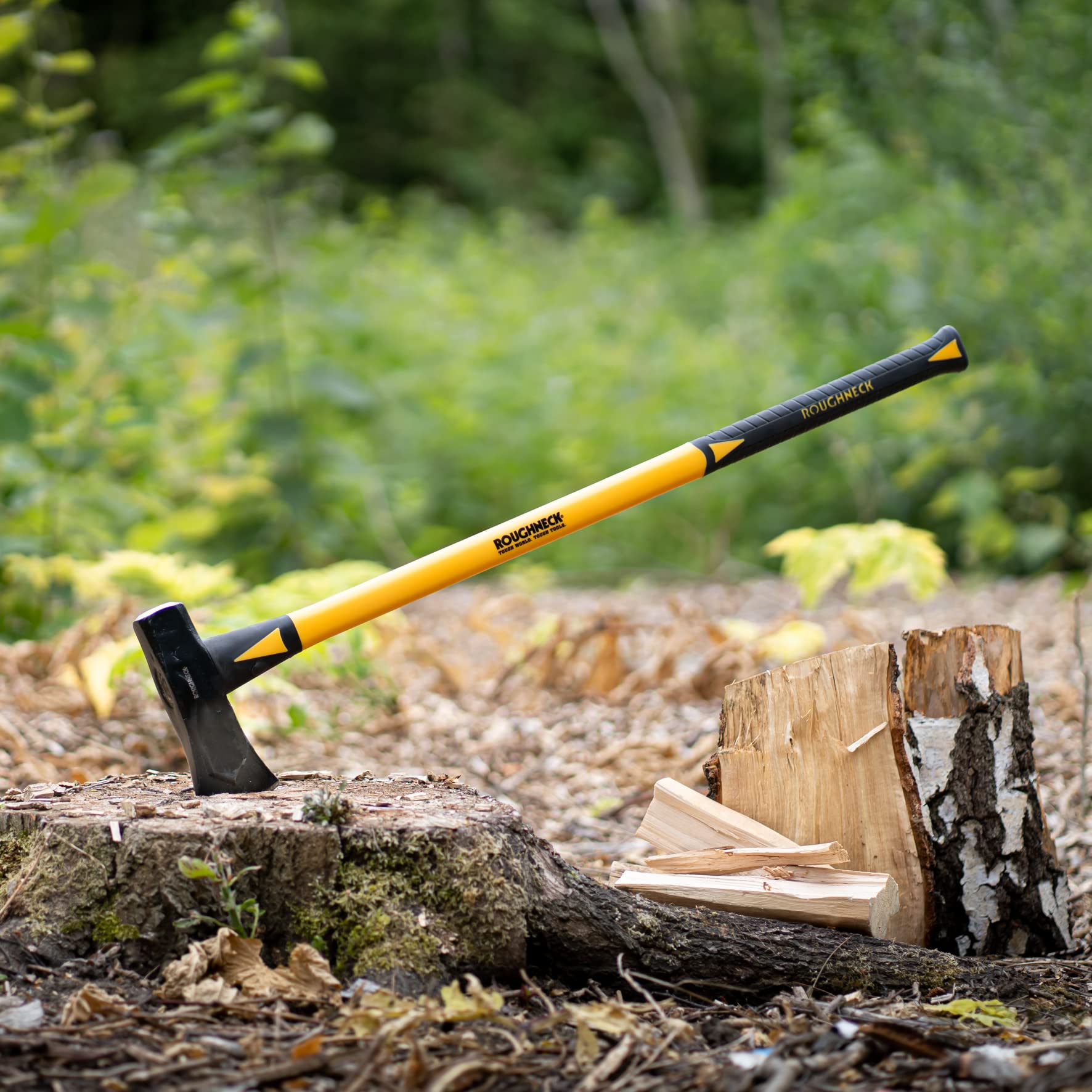 Roughneck Log Splitting Maul 3.6kg/8lb – Fibreglass Handle & Dual Wedge