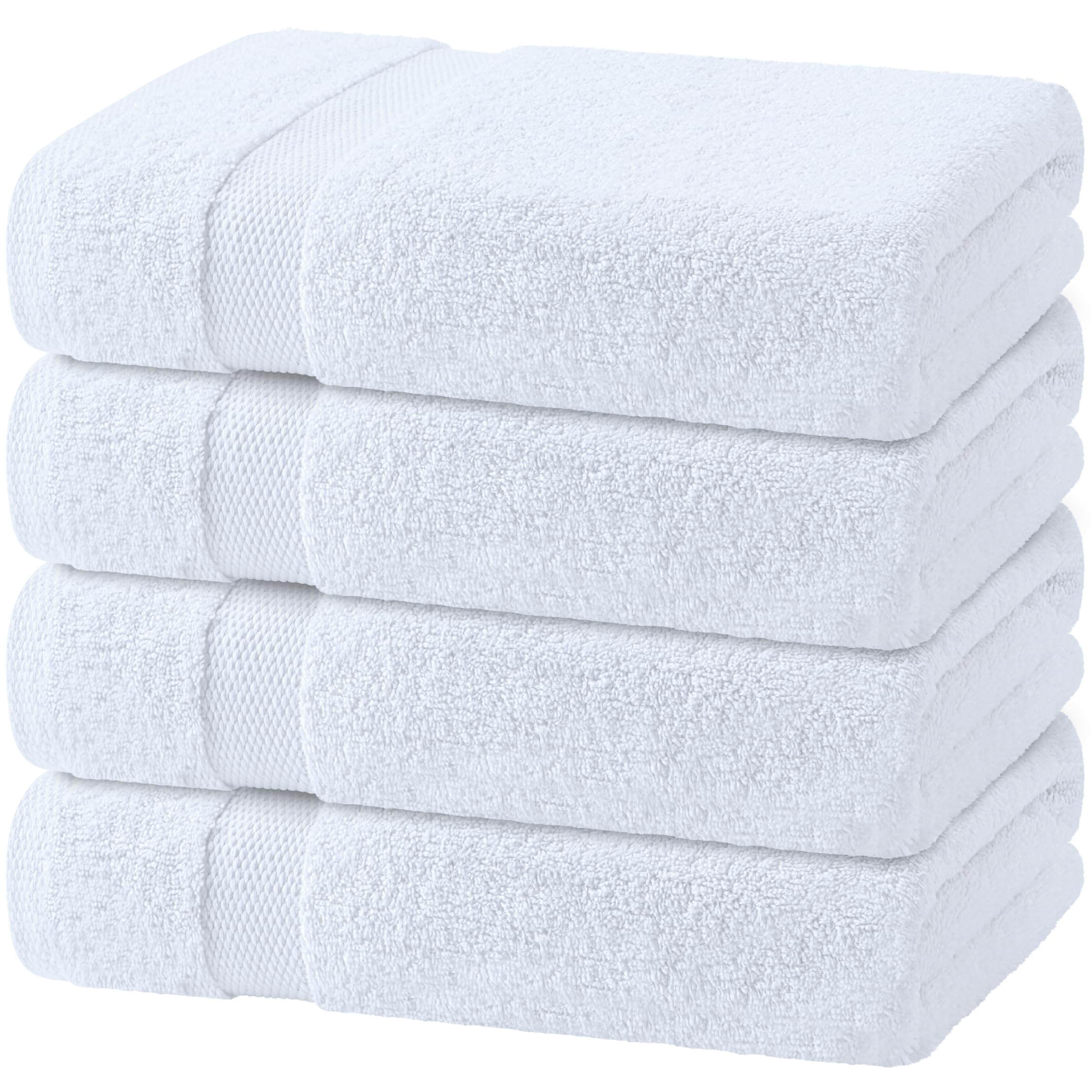 Wealuxe Cotton Bath Towels – 4 Pack Soft Hotel Quality – 68x132 CM