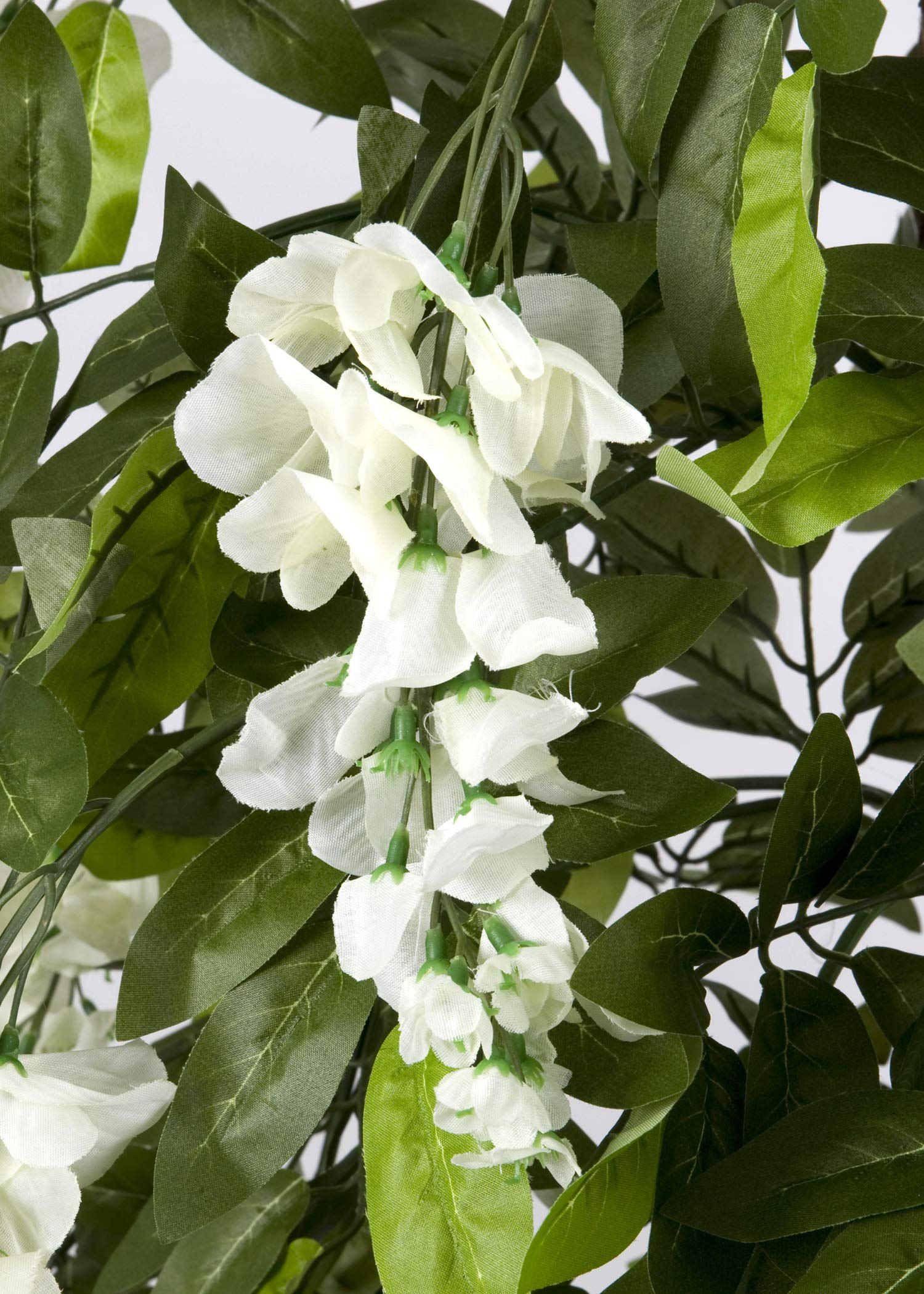 GreenBrokers Artificial Wisteria Tree | 5ft Potted White Faux Plant