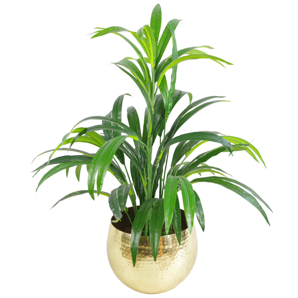 Leaf Hammered Copper Metal Planter – Large 32cm Rustic Indoor Pot