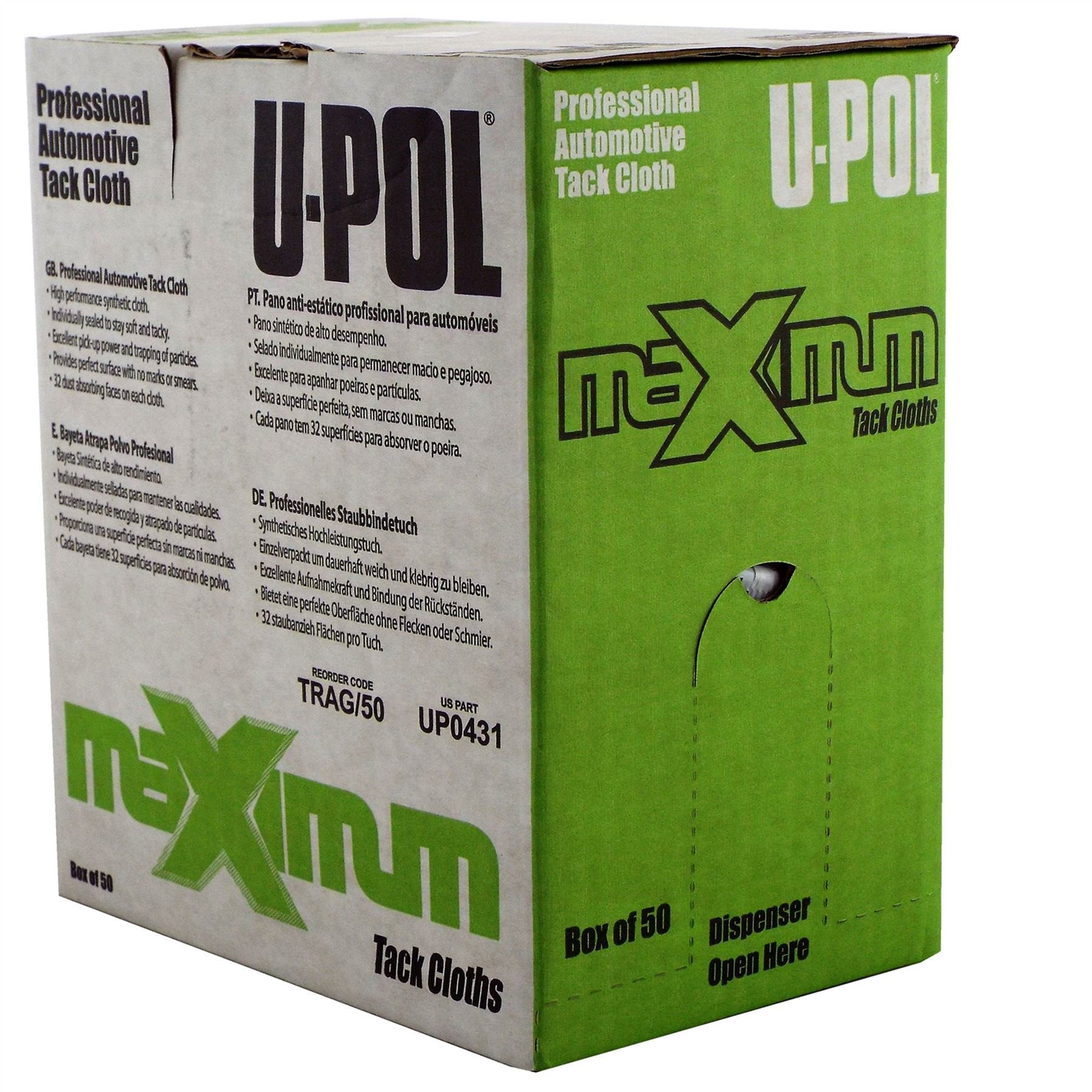 U-Pol Tack Cloths – Pack of 50 Synthetic Sticky Rags for Paint Prep