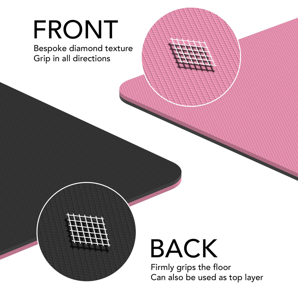 Extra Wide TPE Exercise Mat - 10mm Thick Non-Slip Yoga Mat