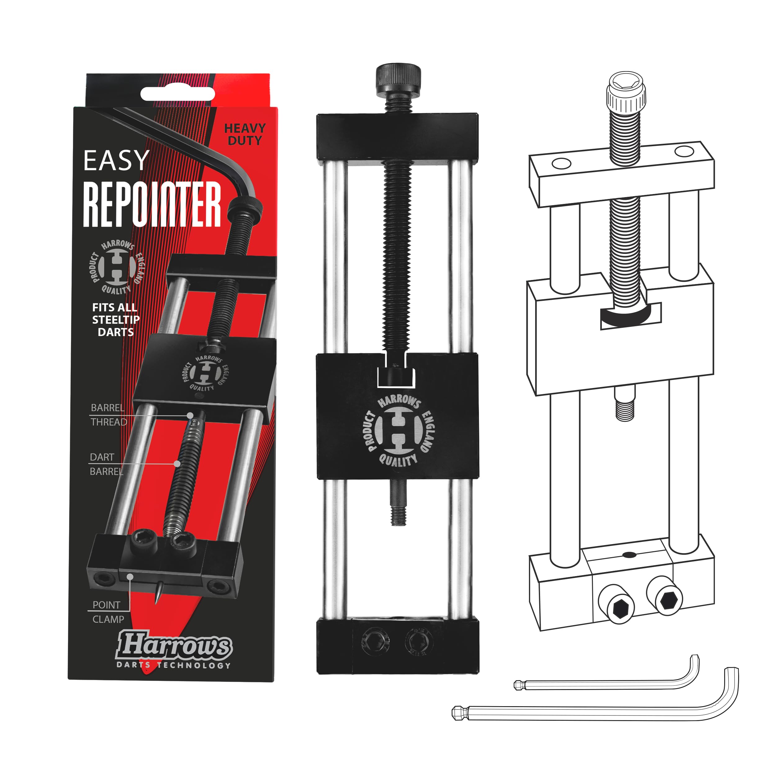 Harrows Professional Darts Repointing Tool | Steel Tip Dart Repair Kit