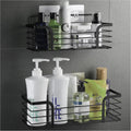 Poywaze Adhesive Shower Caddy – Stainless Steel Bathroom Organiser, 2 Pack
