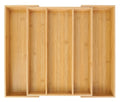 Utoplike Bamboo Cutlery Tray | Expandable Drawer Organiser for Silverware