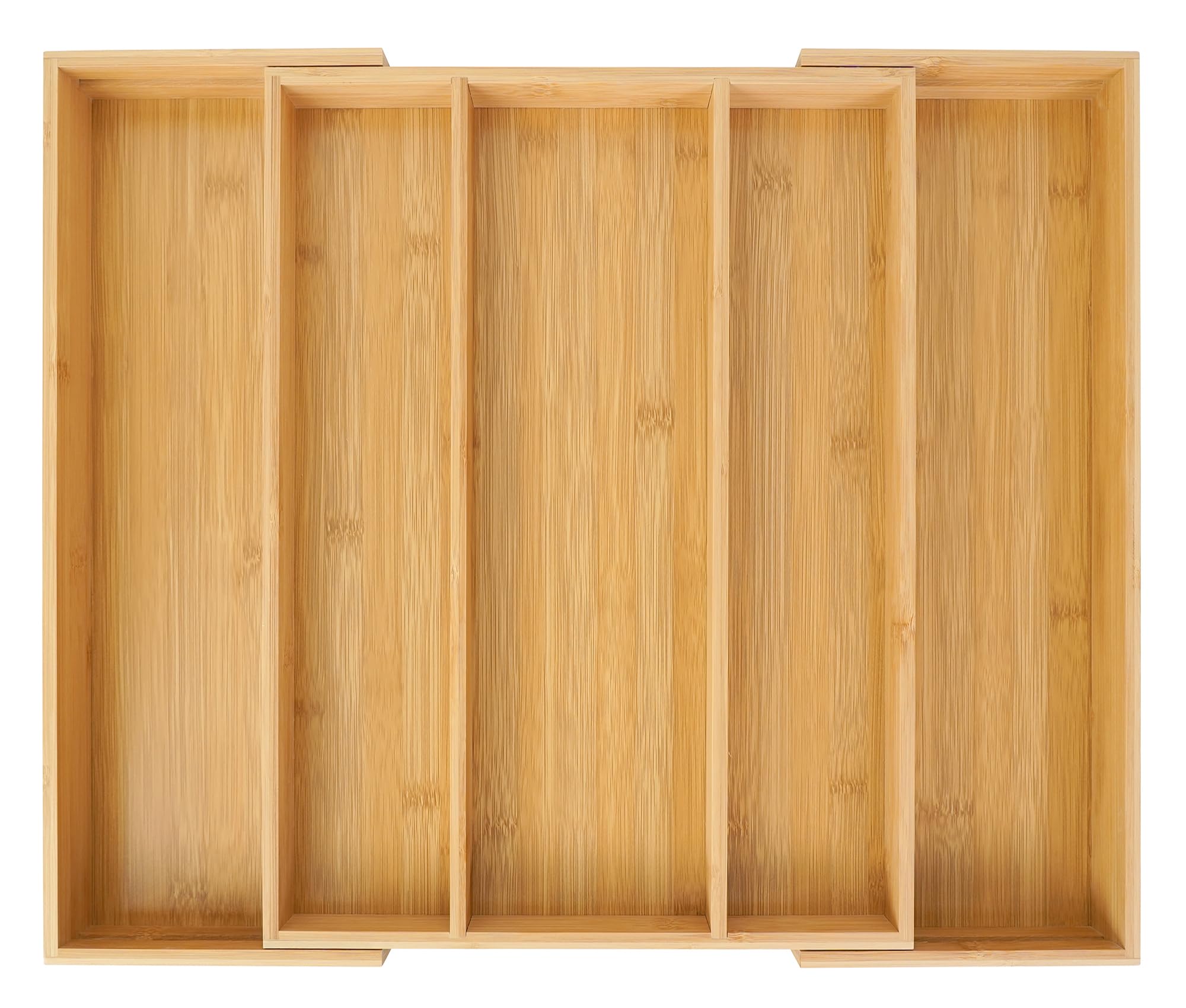 Utoplike Bamboo Cutlery Tray | Expandable Drawer Organiser for Silverware