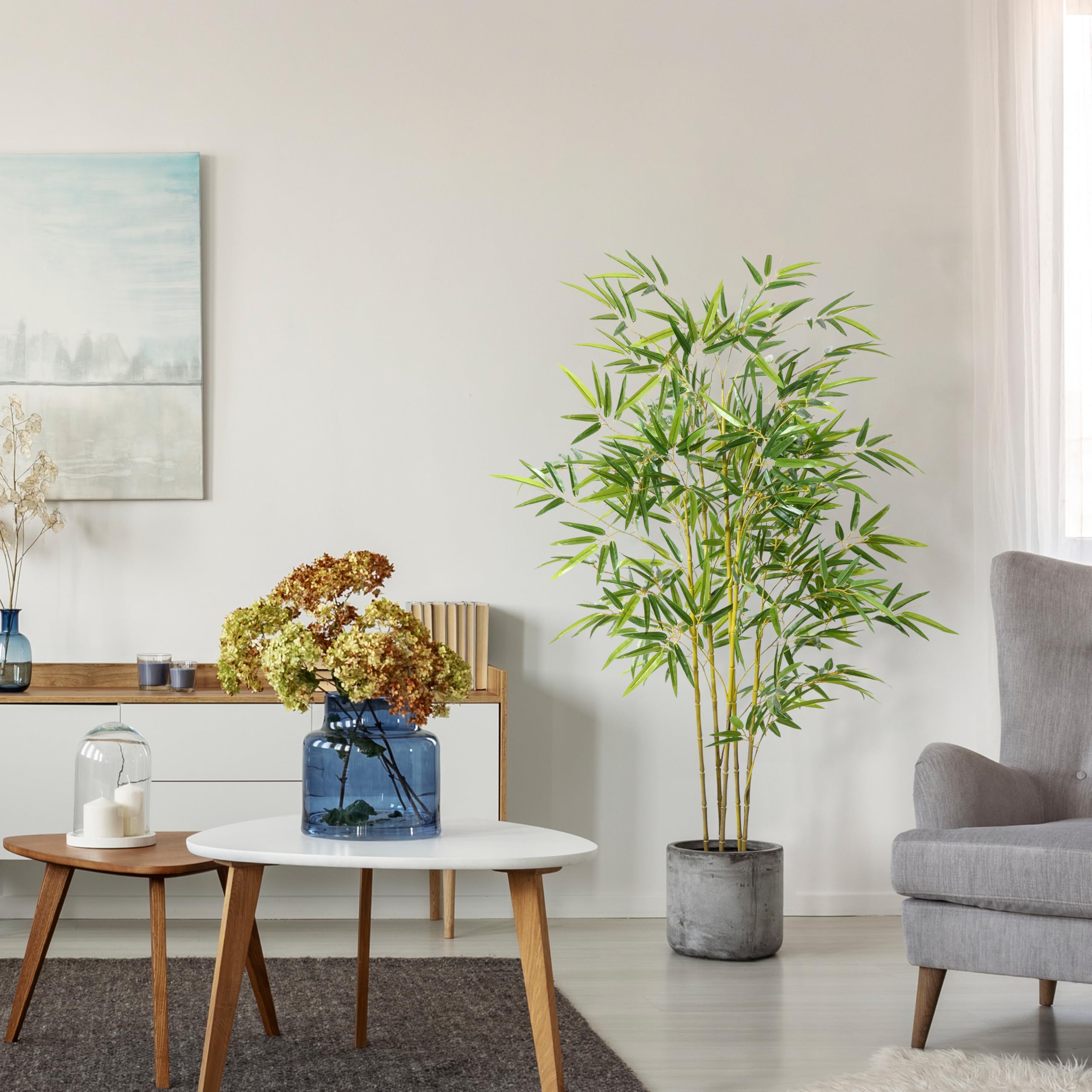 Kazeila 140cm Artificial Bamboo Tree | Realistic Faux Plant with Pot