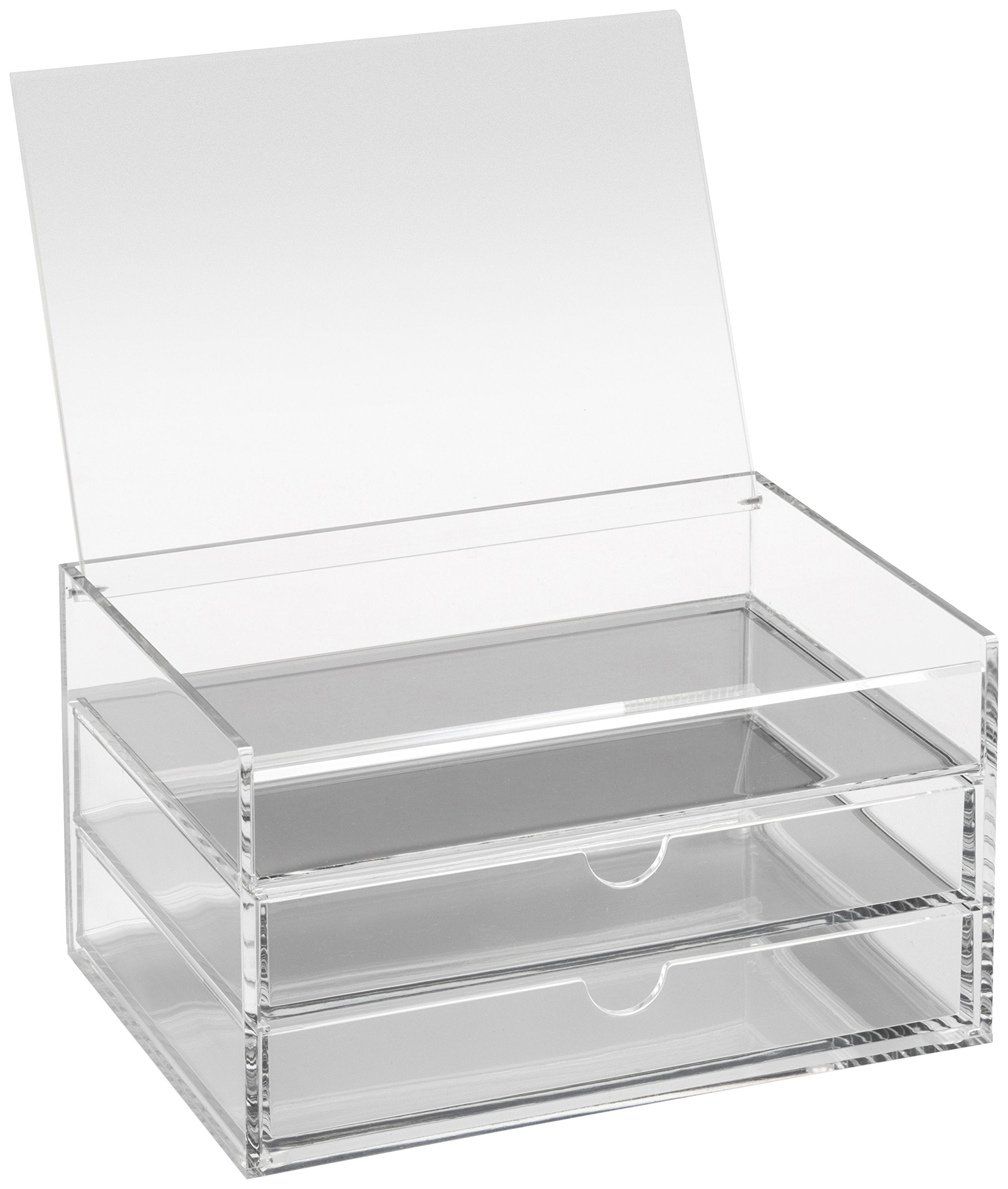 OSCO Clear Acrylic 3 Drawer Chest | Desktop Makeup & Jewelry Organizer